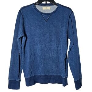 Imogene + Willie Indigo Holden Sweatshirt XS Crewneck Quiet Luxury Minimalist